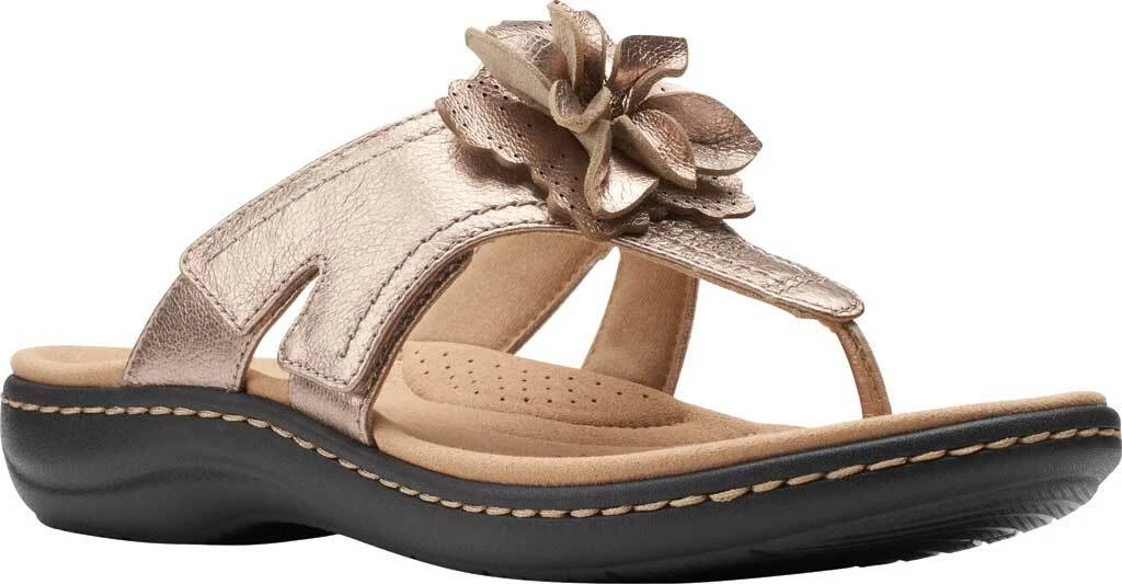 NUOVI SANDALI CLARKS MARRONI IN PELLE CON ZEPPA COMFORT MISURA 8 5 W LARGHI 89€