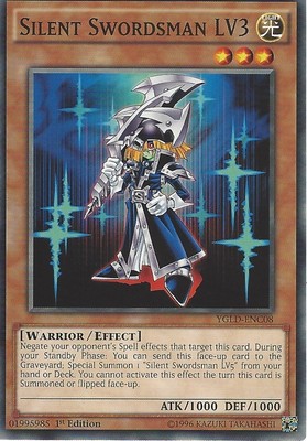 YU-GI-OH: SILENT SWORDSMAN LV3 - YGLD-ENC08- 1st EDITION | eBay UK
