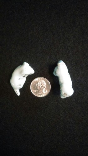 DOG FIGURINES PORCELAIN MADE IN JAPAN GOLD ACCENTS - Picture 9 of 9