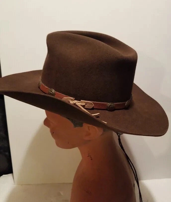 Sombrero de caballo Charlie 1 3x mezcla de piel marrón talla 6 7/8 pequeño bonito Foto 4 de 4