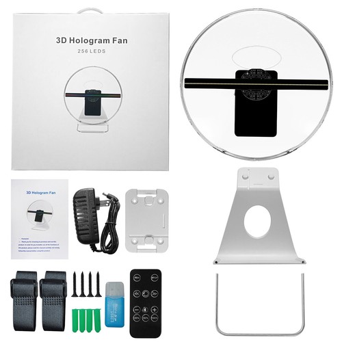 3D 256 LED Hologram Fan Holographic Projector Advertising With Transparent Cover - Picture 5 of 16