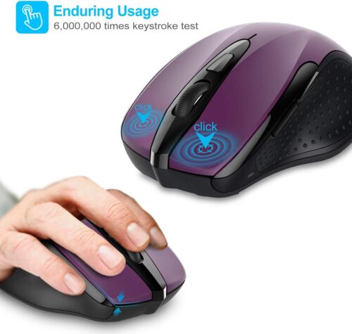 Wireless Mouse, TECKNET Pro 2.4G Ergonomic Wireless Optical Mouse with USB Nano - Picture 3 of 7