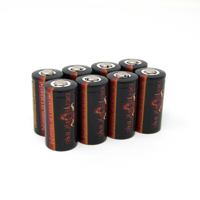 8 Pack Demonfire CR123A Rechargeable Batteries 3.0V 700mAh for Arlo Cameras