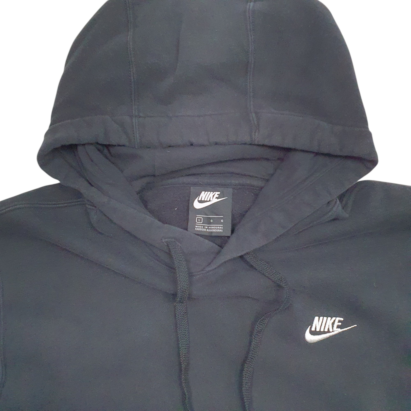 NIKE Hoodie Cotton Blend Jumper Sweatshirt Mens L image 2