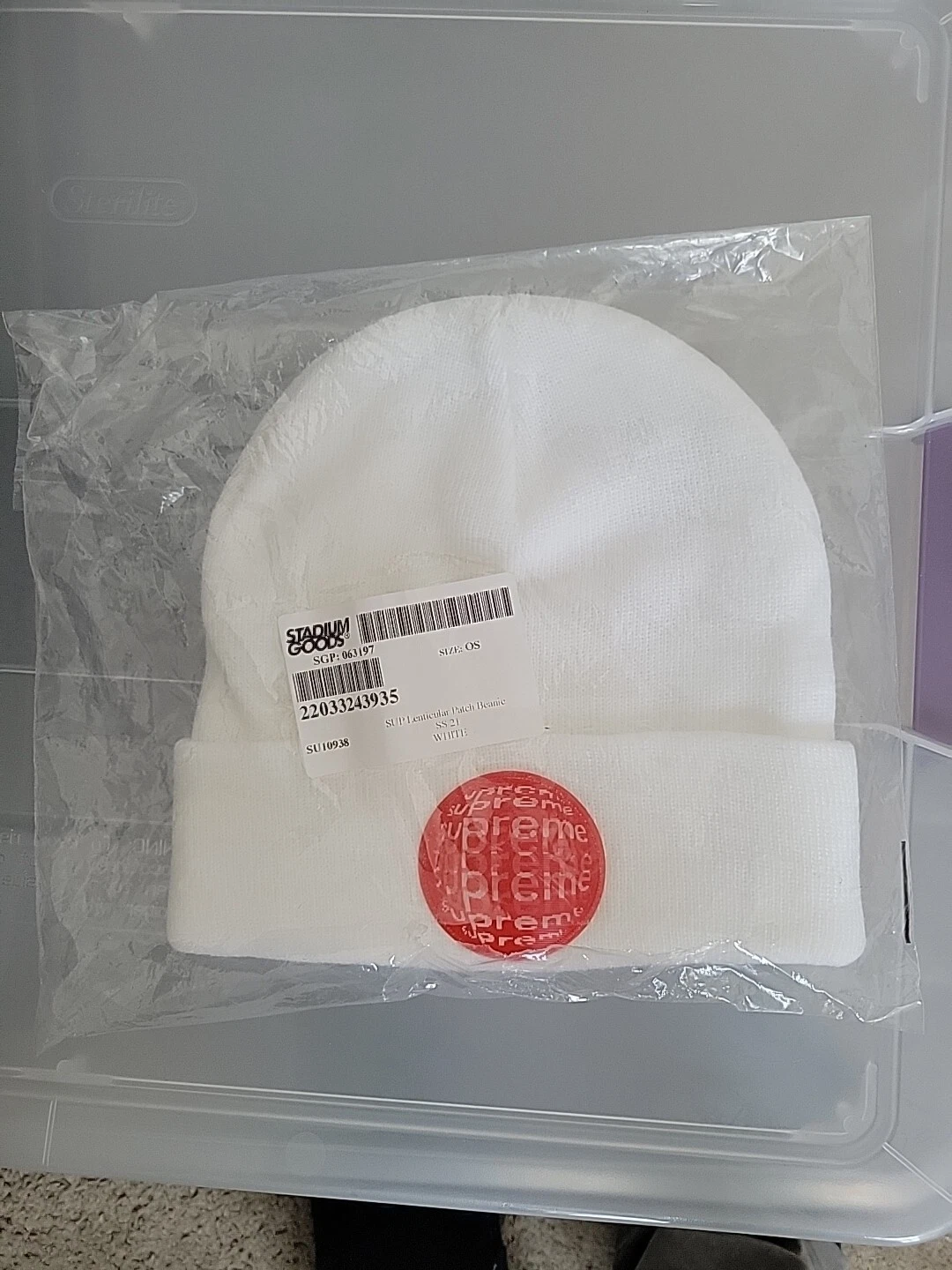 Bonnet patch lenticulaire suprême   SS21 blanc