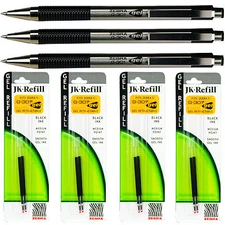 Zebra G301 Gel Pens With Refills, Black Gel Ink, 0.7mm Medium Point, 7-Piece Set