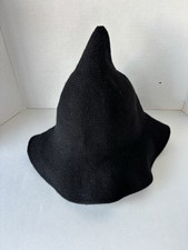 Witch Hat With Wide Bendable Brim Black Pointy Top Halloween Costume