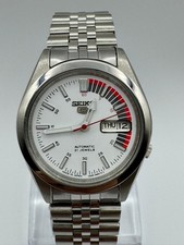 Vintage Seiko 5 Automatic white Racer Dial Wrist Watch For Mens Japan 7s26