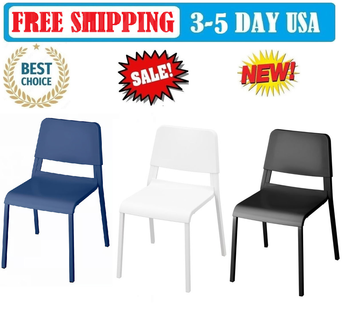 IKEA TEODORES Chair, CHOOSE COLOR 31½×21¼×18⅛