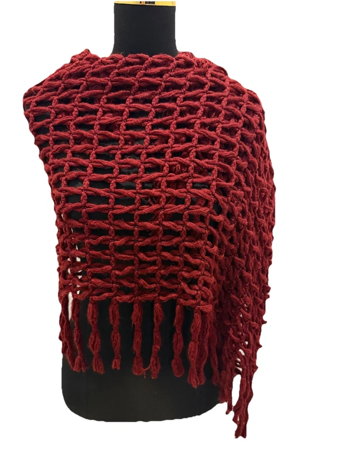 Steve Madden Bufanda de Moda para Mujer con Brillo y Borlas, Talla Única Foto 4 de 4