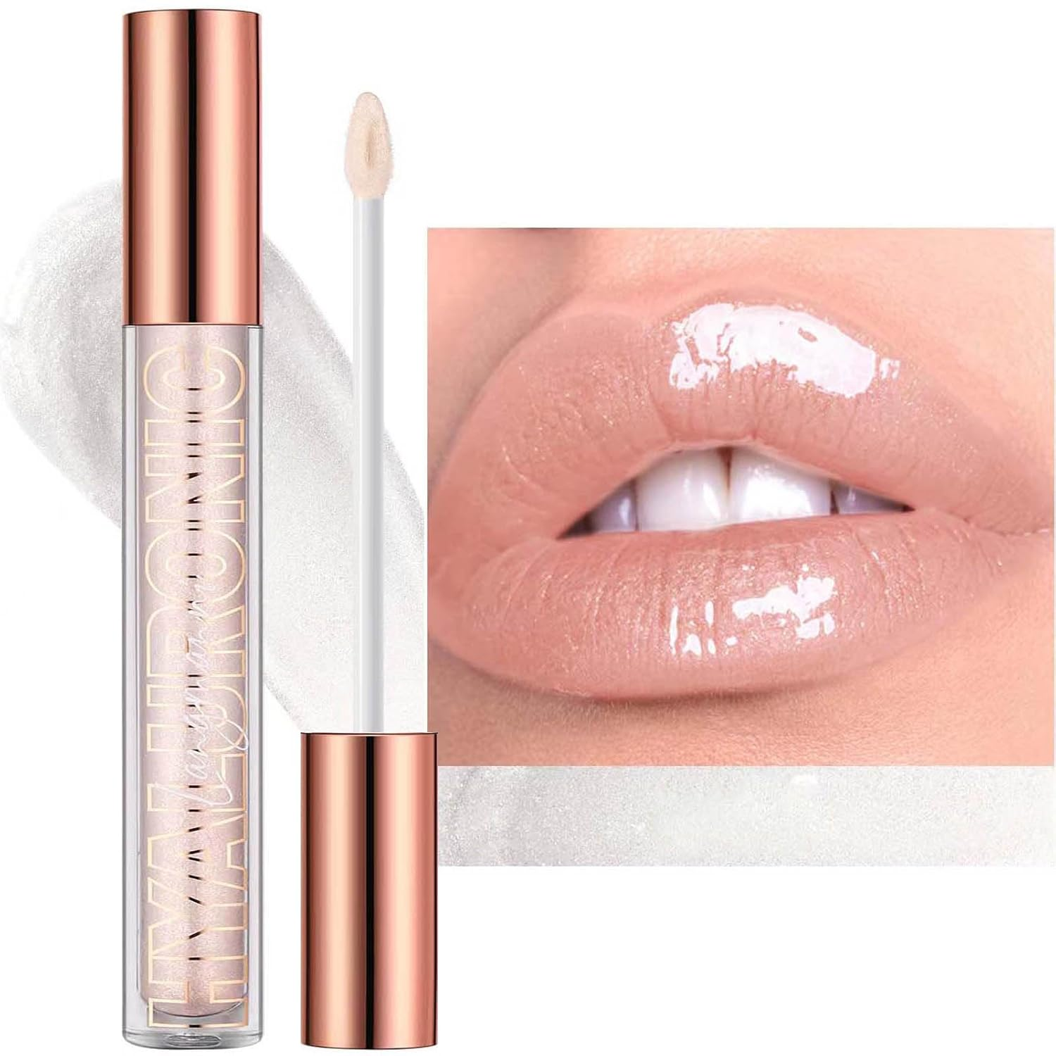 Tinted Glitter Lip Gloss Plumper with Moisturizing Oil for Teens