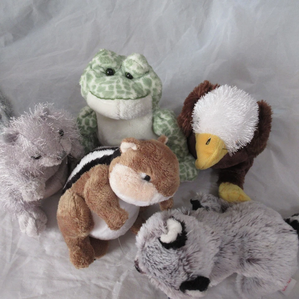 Ganz Webkinz Plush LOT OF 5 Squirrel chipmunk eagle raccoon frog NO CODES - Image 2 of 4