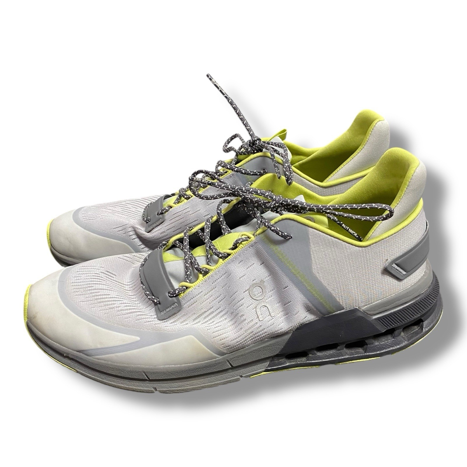 Used On Cloud Cloudnova Flux Grey Yellow Neon US 10.5 Men’s