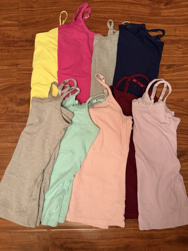 Girls Tank Tops Size 12/14 Size Large, Justice, Lace, Under Garment, Summer