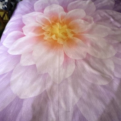 Hoffman Spectrum Print Purple/ Yellow Floral Cotton   44 x44  Panel