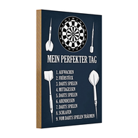 Holzschild Spruch 20X30Cm Mein Perfekter Tag Darts Spiele