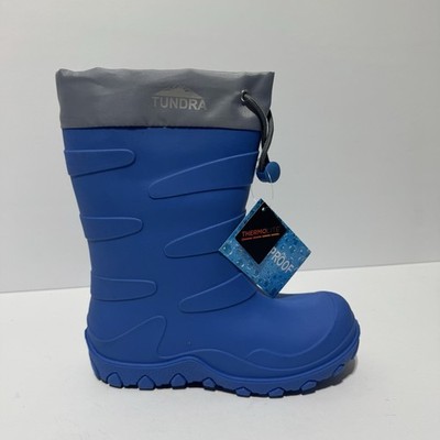 Tundra Boys Gibbons Waterproof Boots Royal Size 2 M Big Kid