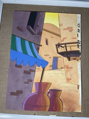 Animation cel BACKGROUNDS production art cels anime vintage cartoons Disney BG35