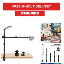 Overhead Camera Desk Mount Stand Telescoping Boom C Clamp 1/4"