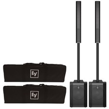 Electro-Voice Evolve 50 Portable 1000W Column PA Speaker System w Bluetooth 2 Pk