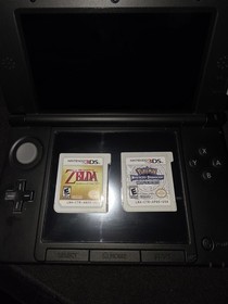 Nintendo 3DS XL Super Mario Red Console w/ Charger Stylus Zelda OOT Pokemon+SD