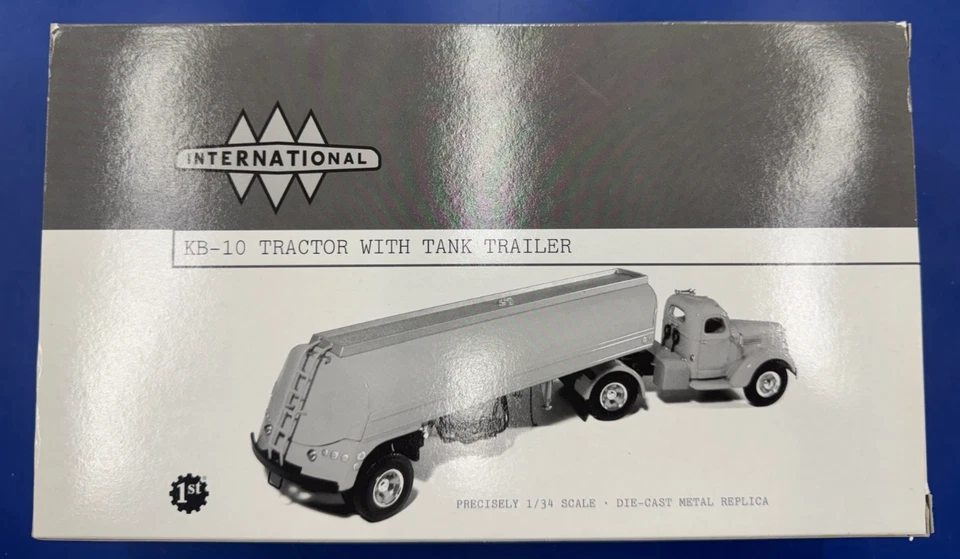 FIRST GEAR 1:34 KB-10 1949 Texaco Tractor Trailer Sourdough Tanker Truck Red NIB - Image 4 of 4