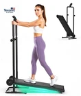 Foldable Compact Non-Electric Treadmill - Dual Flywheel & Fixed Incline, Lcdmoni