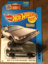 Minty💎2015⚡️Hot Wheels Back To The Future Time Machine Hover Mode Delorean 1/5