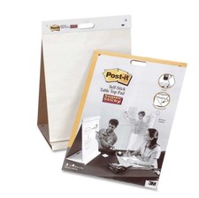 Post-it Self-Stick Easel Pad, 20 x 23 Inches, Unruled, White, 20 Sheets