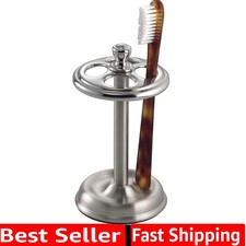 iDesign Steel Divided Toothbrush Holder Stand, The York Collection   Four Div...