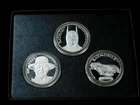 1989 50th Anniversary Batmobile, Joker, Batman 3 Coin Set in Box