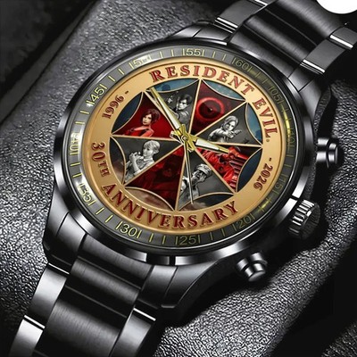 Resident Evil 30th Anniversary Black Stainless Steel Watch