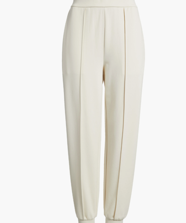 NEW, Eileen Fisher Pintuck Ankle Joggers in Almond Sz XL #P3840