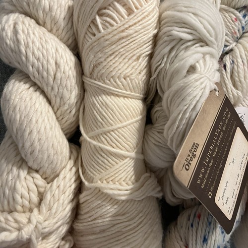 Lotto misto lana di alpaca panna peggior/ingombrante filato di lusso circa 1400yds - Foto 2 di 6