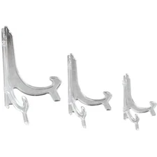 32-0209 Tripar 8 In. to 10-1/2 In. 90 Degree Clear Acrylic Plate Stand