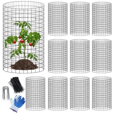 12 Set Garden Plant Protector Cage,36 Pcs 16x12 in Metal Wire Protectors for ...