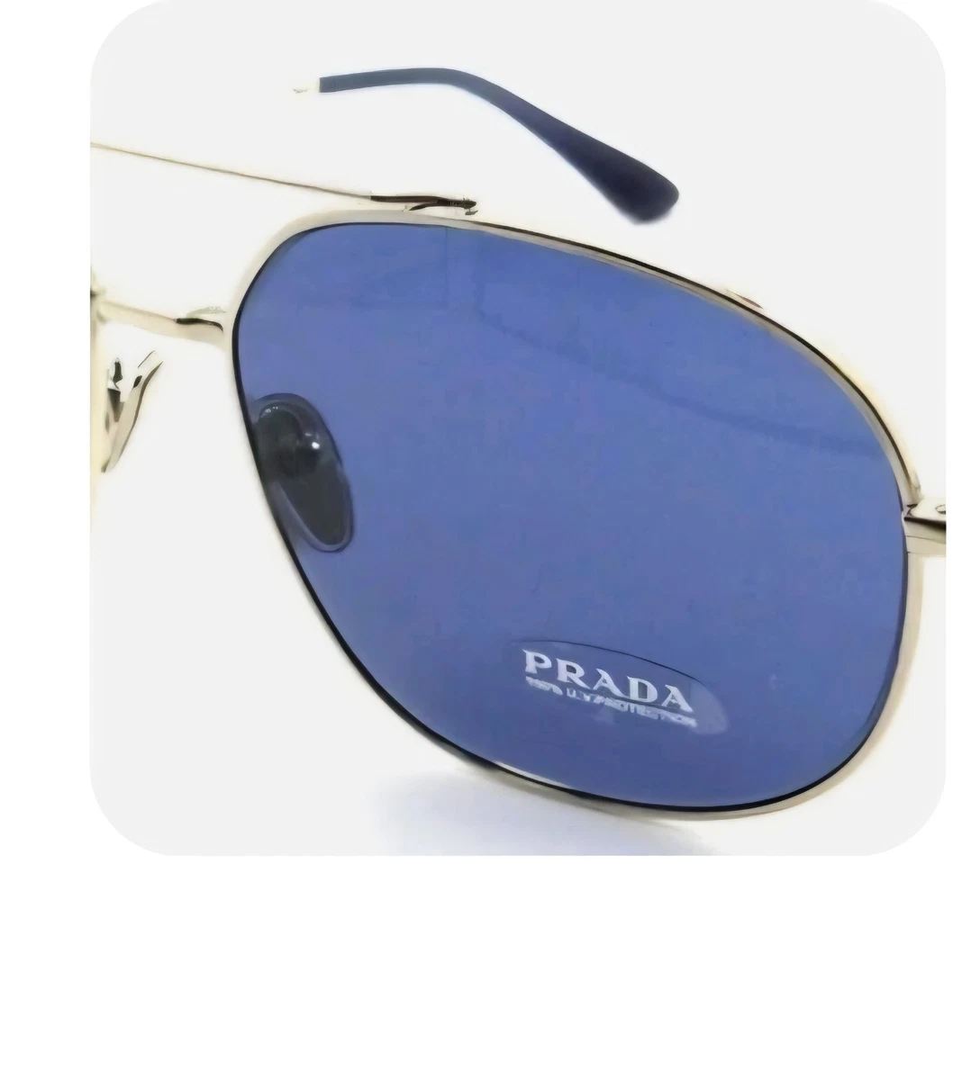 PRADA Aviator Blue Sunglasses for Women for sale | eBay