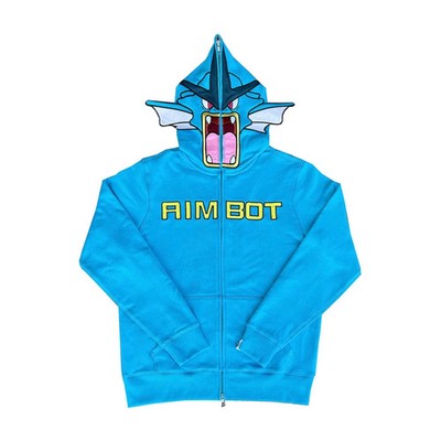 AIM BOT UNISEX ADULT BLUE HOODIE Full Zip $130rt sz M