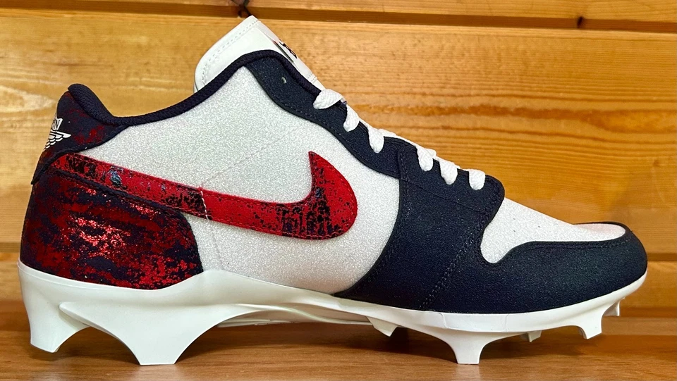 Botines de fútbol para hombre Nike Air Jordan 1 Low Alpha Menace 4 Howard Bisons talla 12 Foto 3 de 4