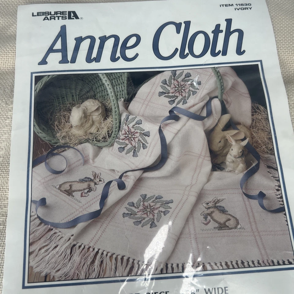 NUEVO 1990s Leisure Arts Anne Cloth 11630 18 quilates hace 1 estándar o 2 bebés afganos Foto 3 de 4