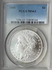 1880 p Morgan Silver Dollar PCGS MS 63