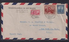 Colombia 1940 Airletter Cali to New York