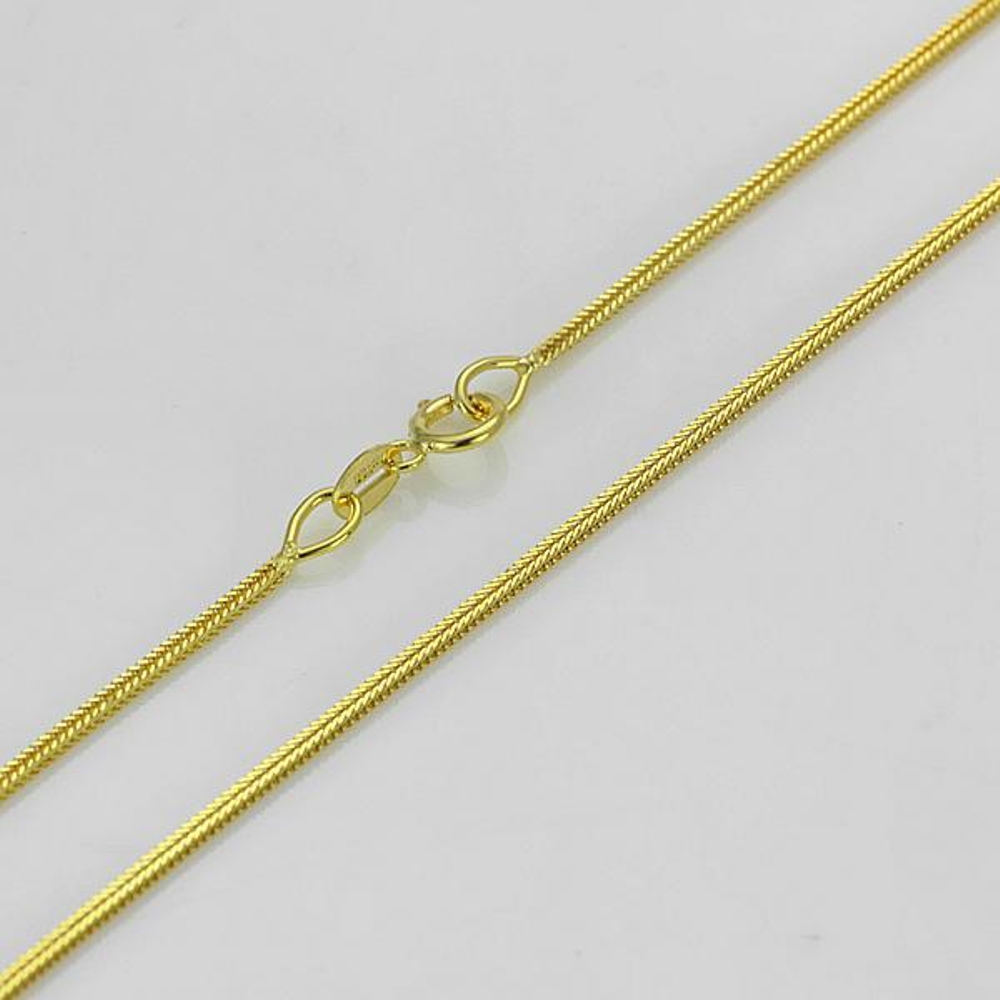 FINE 18 INCH 18K Yellow Gold Necklace Foxtail Link Chain