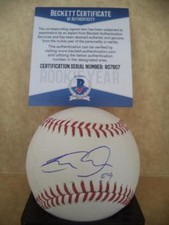 LUIZ GOHARA ATLANTA BRAVES ROOKIE YEAR SIGNED AUTO M.L. BASEBALL BECKETT R07607