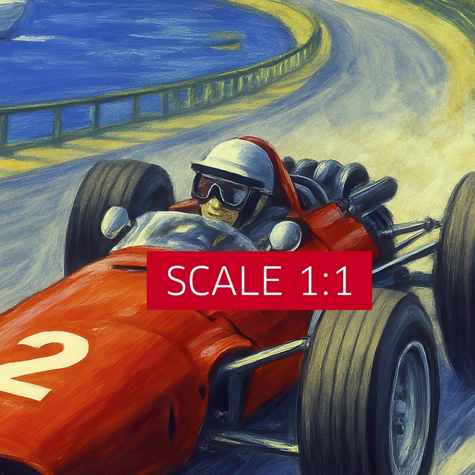 Monaco Vintage F1 Grand Prix 1965 Art Poster — Auto Racing Wall Art, Formula 1 - Image 4 of 4