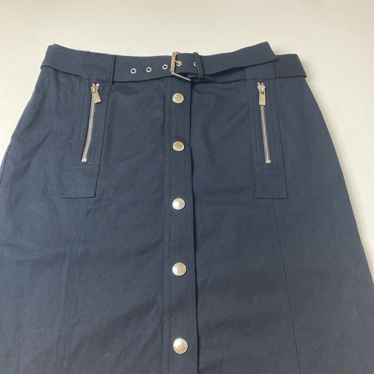 ワンピース MICHAEL KORS Women Mid Skirts MS5830KHJ7409 MIDNIGHTBLUE MICHAEL MICHAEL KORS Womens Straight Skirt US 6 dark navy