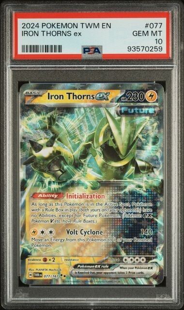 Iron Thorns Ex 77/167 Twilight Masquerade 💎PSA Gem Mint 10 Iron Thorns Ex 77/167 Twilight Masquerade 💎PSA Gem Mint 10