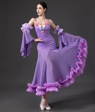 Modern Dance Waltz Tango Competition Performance Dress Sets Bodysuit Skirts