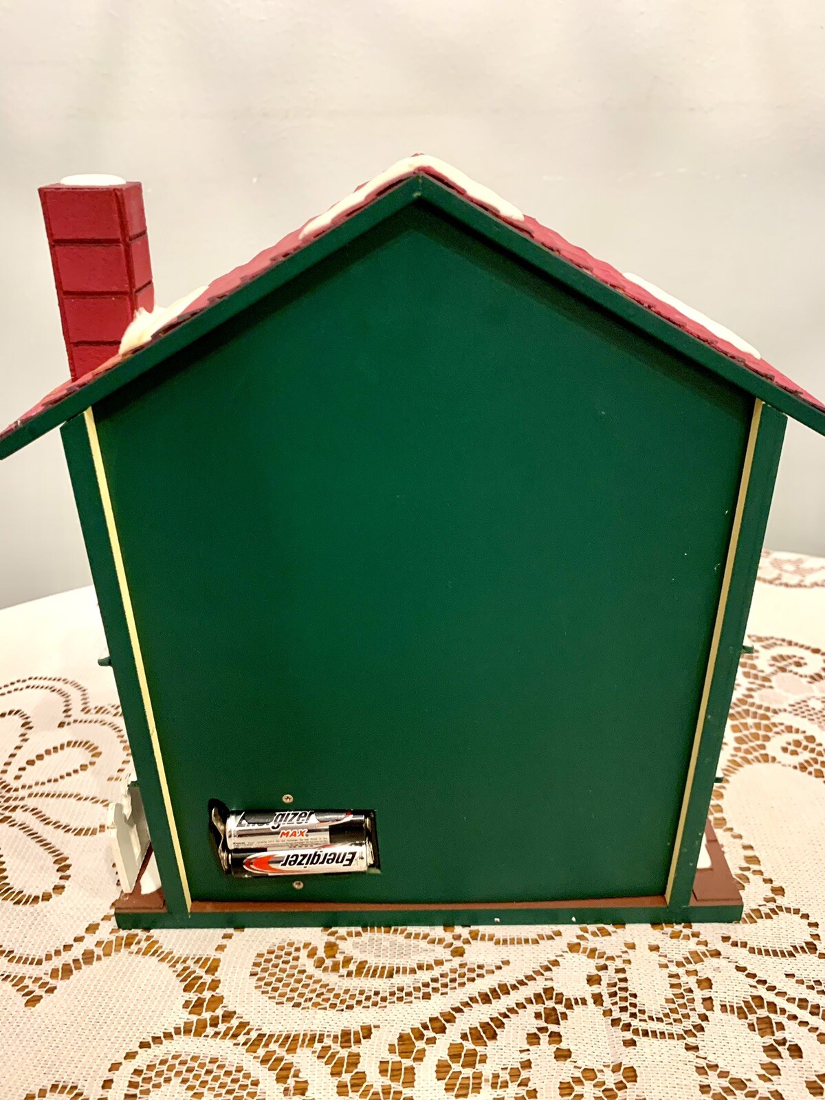 Vintage The Christmas Shop Musical Wooden Toy Shop Wind Up W/ Moving