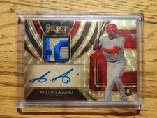 2020 Select 1/1 Aristides Aquino  Auto Gold Vinyl Superfractor RC & Mike Trout